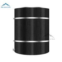 Baignoire Spa de Luxe Sensorielle Écologique pour Hôtels, en Bois Thermique Noir et Acier Inoxydable, pour Thérapie par le Froid, Capacité 1 Personne, 10 Jets, Extérieur