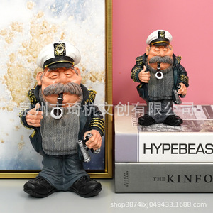 Figura de Capitán Marinero de Resina Sintética, Decoración para el Hogar, Oficina, Escritorio, Regalo - Product Image 3