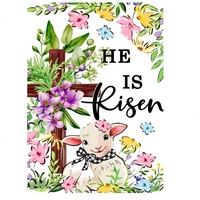 Bandera de Jardín de Doble Cara con Diseño de Conejo de Pascua, 24x32 Pulgadas, para Decoración de Jardín, Patio, Fiesta, Hogar y Exteriores