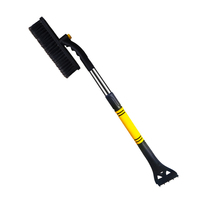 Brosse à neige et grattoir à glace détachable 2 en 1 de haute qualité, en alliage d'aluminium extensible, pelle à neige d'hiver pour le nettoyage des voitures