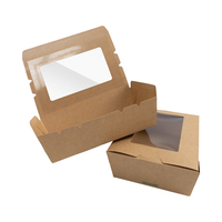 Boîte alimentaire en papier kraft écologique avec revêtement UV personnalisé pour sushis, nouilles, sucre – Anti-fuite, compatible micro-ondes, pour la restauration
