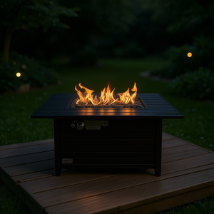 Mesa de Fogata Rectangular Moderna de Acero Db, 36 x 24 Pulgadas, para Propano, Gas Natural o Leña, Uso en Exteriores y Jardín - Product Image 2