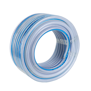 Fabrik <span class=keywords><strong>PVC</strong></span> Faserverstärkter Schlauch Transparenter Flexibler Kunststoff-Wasserschlauch Faserverstärkter Dreifarbiger Garten-Geflechtschlauch - Product Image 3