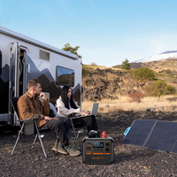 Générateur solaire portable 1000W au lithium-ion avec onduleur à onde sinusoïdale pure, compatible allume-cigare de voiture et batterie externe