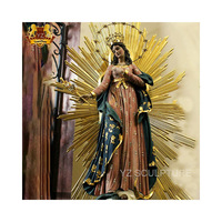 Décoration d'intérieur, statue de la Vierge Marie en résine grandeur nature, sculptée à la main, figurine religieuse de haute qualité, vente en gros de statues de la Vierge Marie