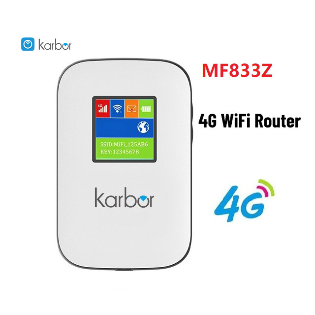 Karbor MF833Z Portable 4G USB Type-C Pocket Wifi LTE Hotspot with Sim Card Outdoor Mobile Router VPN and QoS Function