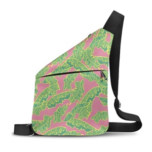 Populaire Pasifika mode Aloha hawaï<span class=keywords><strong>en</strong></span> feuille de bananier impression haute qualité hommes grande capacité sac à bandoulière impression personnalisée à la demande - Product Image 3