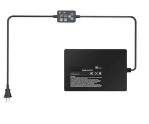 120V 8*12 trong không thấm nước bò sát nhiệt Mat có thể điều chỉnh & an toàn sưởi ấm pad cho thằn lằn, rắn & rùa chúng tôi kép hiển thị kỹ thuật số - Product Image 1
