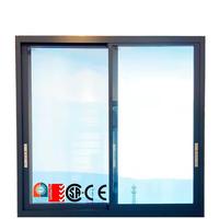 Fenêtre moderne à double vitrage résistant aux ouragans, à persiennes horizontales magnétiques en acier inoxydable, isolation thermique, extérieur en aluminium