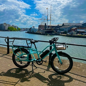 Vélo électrique <span class=keywords><strong>cargo</strong></span> à batterie lithium 48V 14.5Ah, 24 pouces, à longue portée, avec moteur arrière 500W, pour livraison familiale, transport de nourriture et siège bébé - Product Image 5