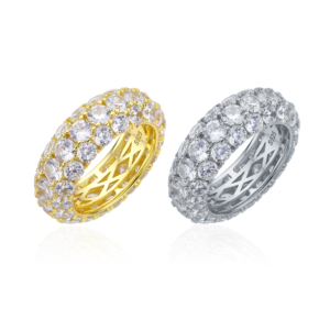 Anelli da Uomo Placcati in Oro 14K con Zirconi, Anelli Retrò Cool, Gioielli Placcati Oro per Ragazzi, Accessorio Moda per Feste in Discoteca - Product Image 6