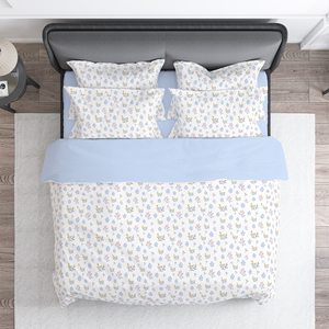 Juego de Ropa de Cama con <span class=keywords><strong>Funda</strong></span> de Edredón con Estampado Personalizado, Moderno, 100% Algodón, Juego de Fundas de Edredón para Niños, Sábanas Nuevas para Niños, Juego de Fundas de Cama Azules - Product Image 3