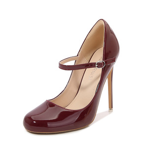 Sh10486a zapatos de cuero Vintage para mujer 12cm mujer Mary Jane Sandali Tacchi 46 - Product Image 1