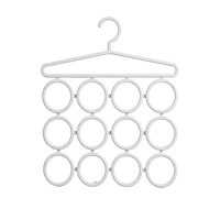 Porte-vêtements moderne à un seul niveau en plastique pour écharpes, ceintures, vêtements, 12 trous, en PP, conçu pour l'organisation des manteaux, installation facile