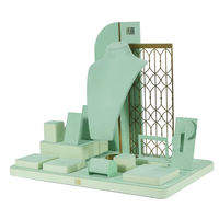 Busto de exhibición de joyería verde Romi para mostrador y ventana Juego de exhibición de joyería verde para mostrador y ventana