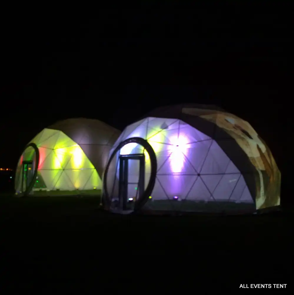 Setengah Transparan Tenda Tiup atau Kustom Dicetak Khusus Geodesic Dome Dijual