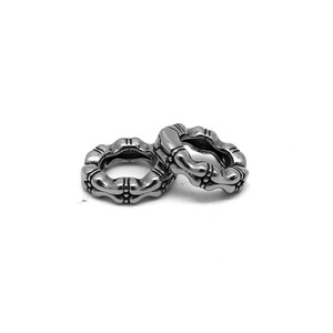 Pendientes con diseño de esqueleto y clip de Yunnique, joyería de moda unisex de plata tibetana, forma geométrica, estilo retro - Product Image 2