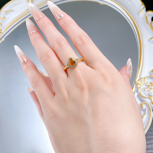 Nouvelle bague en argent S925 avec pierre œil de tigre, forme de <span class=keywords><strong>gourde</strong></span>, bague de contour, style tendance et polyvalent pour femmes - Product Image 6