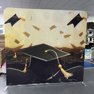 10ft 8ft thẳng Chất lượng cao căng thẳng vải Backdrop triển lãm thương mại hiển thị đứng Booth Banner - Product Image 3