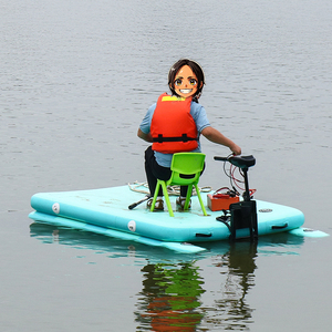 Plateforme <span class=keywords><strong>de</strong></span> pêche gonflable à grande flottabilité, tapis <span class=keywords><strong>de</strong></span> pêche pliable en drop-stitch, ponton compatible avec moteur hors-bord - Product Image 5