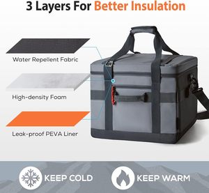 Échantillon gratuit : Sac isotherme portable grande capacité pour pique-niques et camping, sac à dos isotherme avec bandoulière - Product Image 4