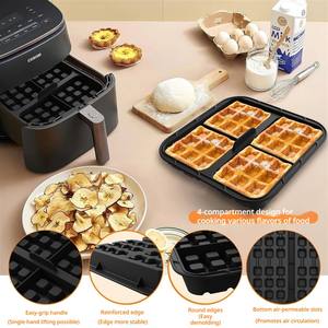 Moules à gaufres en silicone multi-usages, durables, de qualité alimentaire, antiadhésifs, résistants à la chaleur, pour <span class=keywords><strong>petit</strong></span>-déjeuner végétarien - Product Image 3