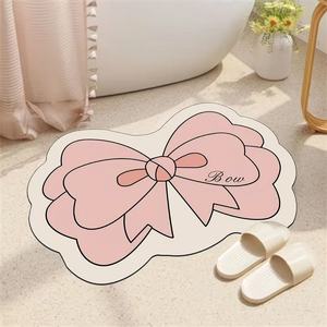 Alfombra de baño de tierra de diatomeas con forma de lazo, antideslizante y de secado rápido para baño - Product Image 2