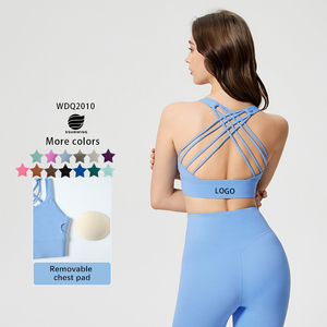 Xsunwing Nouveau Soutien-Gorge de Sport Impact Élevé Dors Nu de Fitness Yoga Crop Top Gym Vêtements de Sport Sexy Grande Taille pour Femmes WDQ2010 - Product Image 1