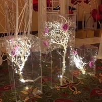 Cube acrylique présentoir gâteau stand mariage décor centres de table fête d'anniversaire événement décor toile de fond base acrylique piédestal support