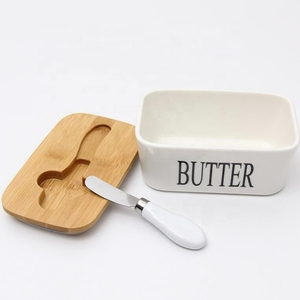 Cover with Butter Box <b>Ceramic</b> Knife Kitchen Fitting Sealed Refrigerator Storage for Home Use Dinner <b>Plates</b> Dishes - Product Image 1