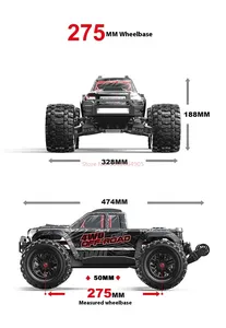 MJX Hyper Go 10208 auto RC 1/10 piccolo mostro Brushless ad alta velocità telecomando arrampicata auto simulazione giocattoli per adulti regalo - Product Image 3