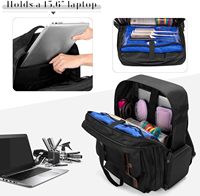 Sac de Barbier Portable Grande Capacité, Sac de Voyage pour Coiffeur avec Fermeture Éclair en Polyester, Contient Divers Outils de Coiffure