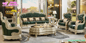 Muebles de sala de estar con acabado plateado estilo europeo, glamorosos muebles de sala de estar plateados, compre un juego de sofás de 7 plazas para el hogar - Product Image 2