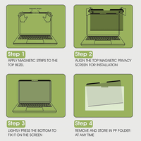 Écran de confidentialité magnétique pour Macbook Air 13.6/13 pouces M2, M3, M4, M5, protecteur anti-reflets mat amovible, filtre de sécurité privé