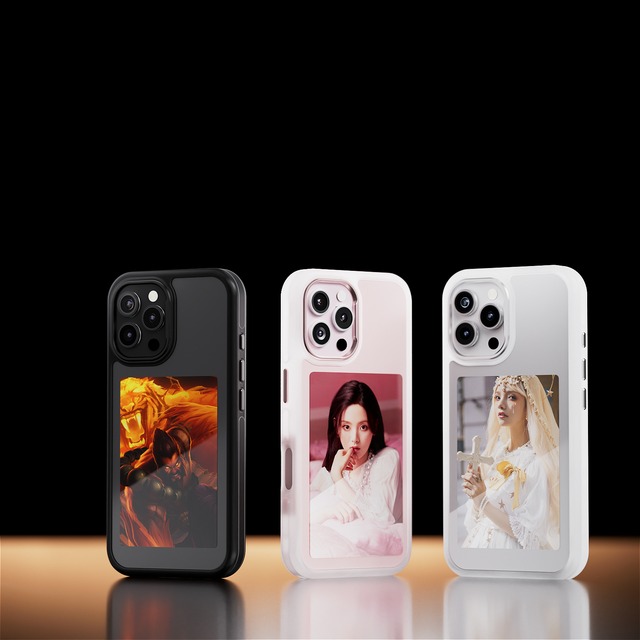 Custom Nfc Phone case Wholesale Led Smart E-Ink Screen Nfc Diy Picture Ink Phone case for iphone 15 Pro Max