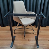 Cadre de bureau électrique professionnel convertible assis-debout, hauteur réglable, design intelligent, moderne, en fer, à moteur unique