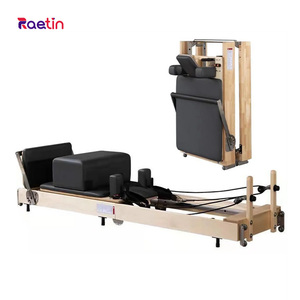 Venta al por mayor en línea Home Gym Studio y Body Fitness usado Oak Foldable Pilates Reformer Machine para la práctica <span class=keywords><strong>de</strong></span> <span class=keywords><strong>yoga</strong></span> - Product Image 1