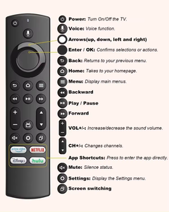 Fernbedienung geeignet für Insignia NS-RCFNA-21 Amazon Fire Stick TV 2022 neue 4. Generation (NICKLE SPREUG) - Product Image 2