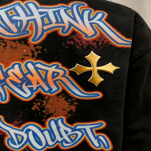 OEM ODM Silk Screen printing Pullover Hoodies Men's Hoodies Sweatshirts Unisex Heavyweight Men Cotton Hoodie - Product Image 4