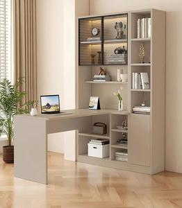 Juego <span class=keywords><strong>de</strong></span> muebles <span class=keywords><strong>de</strong></span> oficina, escritorio <span class=keywords><strong>de</strong></span> computadora en forma <span class=keywords><strong>de</strong></span> L, color blanco, con librero con puerta <span class=keywords><strong>de</strong></span> vidrio, muebles <span class=keywords><strong>de</strong></span> oficina en casa RTA, venta al por mayor, ingeniería - Product Image 3