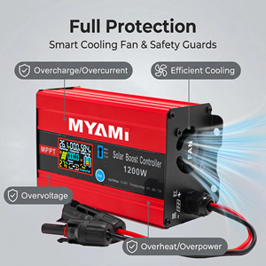 Contrôleur de charge solaire MYAMi MPPT Solar Boost 1200W 48V/60V/72V, entrée courant PV 30A, courant de charge 15A - Product Image 5