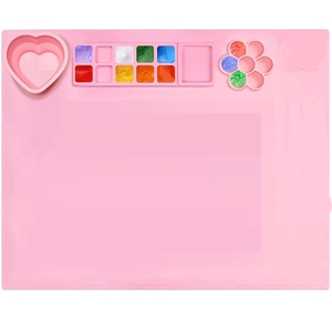Tapis de Peinture en Silicone Lavable et Effaçable Fait Main, Portable et Réutilisable, Palette de Peinture à l'Huile Ajustable, Fournitures Artistiques - Product Image 1