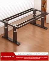 Pieds de table modernes écologiques à manivelle réglables en hauteur avec support à quatre colonnes en fer, montage facile