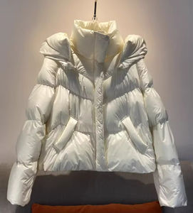 Chaqueta Bomber de Alta Calidad para Hombre, Estilo Urbano, Cuello Alto, Logotipo Frontal, Chaqueta Acolchada Gruesa de Invierno - Product Image 4