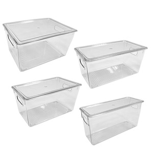 Transparent <b>Refrigerator</b> Storage Box Rectangle For Fruits Vegetables Kitchen Organization - Product Image 4