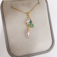 SHDIYAYUN Vente chaude Ensemble de bijoux de luxe en nacre d'ormeau, perles d'eau douce naturelles, boucles d'oreilles, collier, bagues