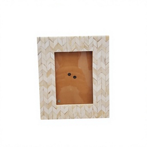 Handmade Resin Inlay Vertical Photo <b>Frame</b> Vintage <b>Square</b> Rustic Tabletop Display for Anniversary Gift - Product Image 1