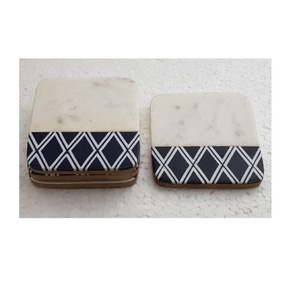 New Crackle <b>Wooden</b> <b>Mats</b> & Pads / Coaster Set Gift Custom Logo Packing Design <b>Table</b> Decoration Accessories - Product Image 4