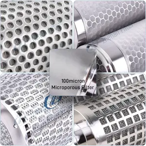 SS316 Filter Customized Stainless Steel Perforated Mesh Filter Cartridge Element Beverage Filtration System