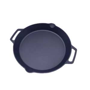 35cm Round Pre <strong>Seasoned</strong> Cast Iron <strong>Paella</strong> Serving <strong>Pan</strong> Skillet Frying <strong>Pan</strong> With Large Loop Handles - Product Image 4